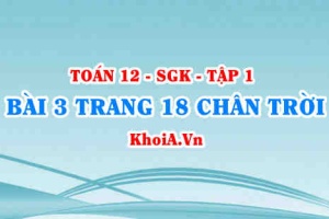 Bài 3 trang 18 Toán 12 Tập 1 Chân trời sáng tạo